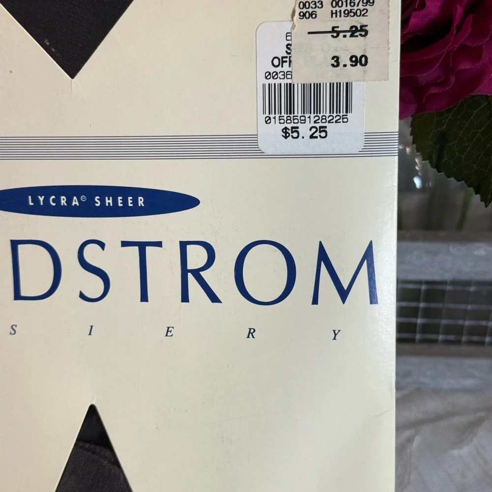 Vtg Nordstrom Control Top Lycra Sheer Leg‎ Hosiery Style 19502 Off Black Size C